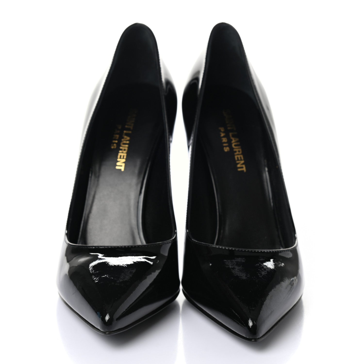 Saint Laurent Patent Classic Paris 105 Escarpin Pumps 37.5 Black 2 of 9