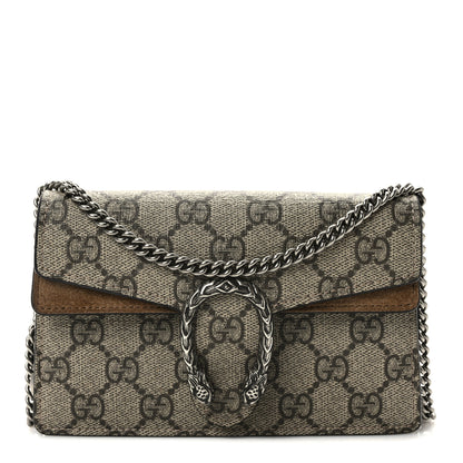Gucci GG Supreme Monogram Super Mini Dionysus Shoulder Bag Taupe 1 of 10