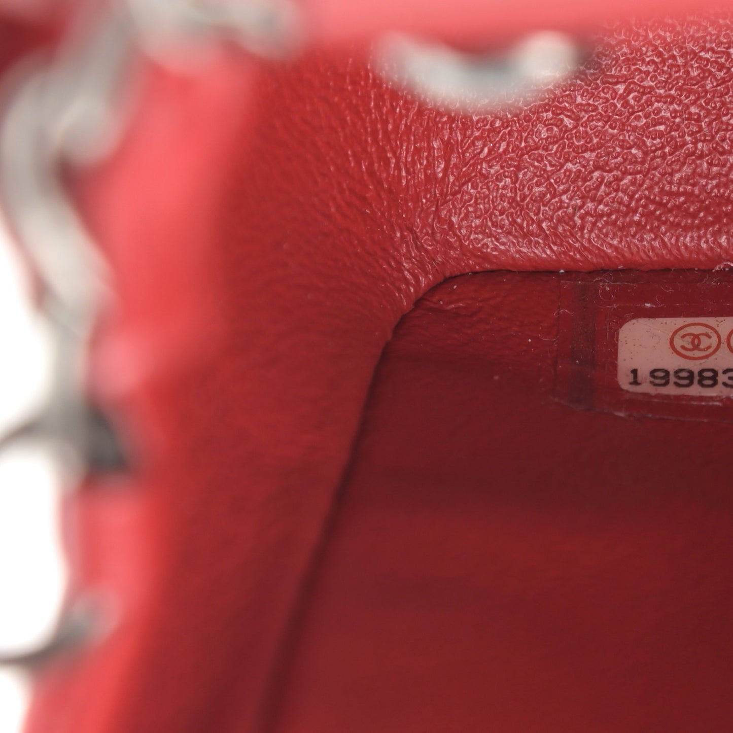 Lambskin Quilted Mini Rectangular Flap Red