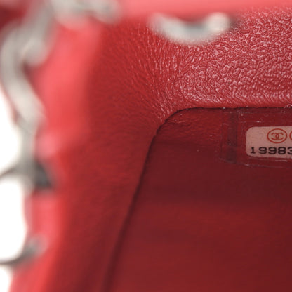 Chanel Lambskin Quilted Mini Rectangular Flap Red 7 of 14