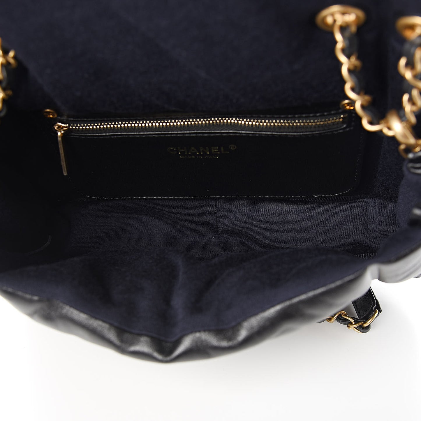 Lambskin Medium Simply Flap Black