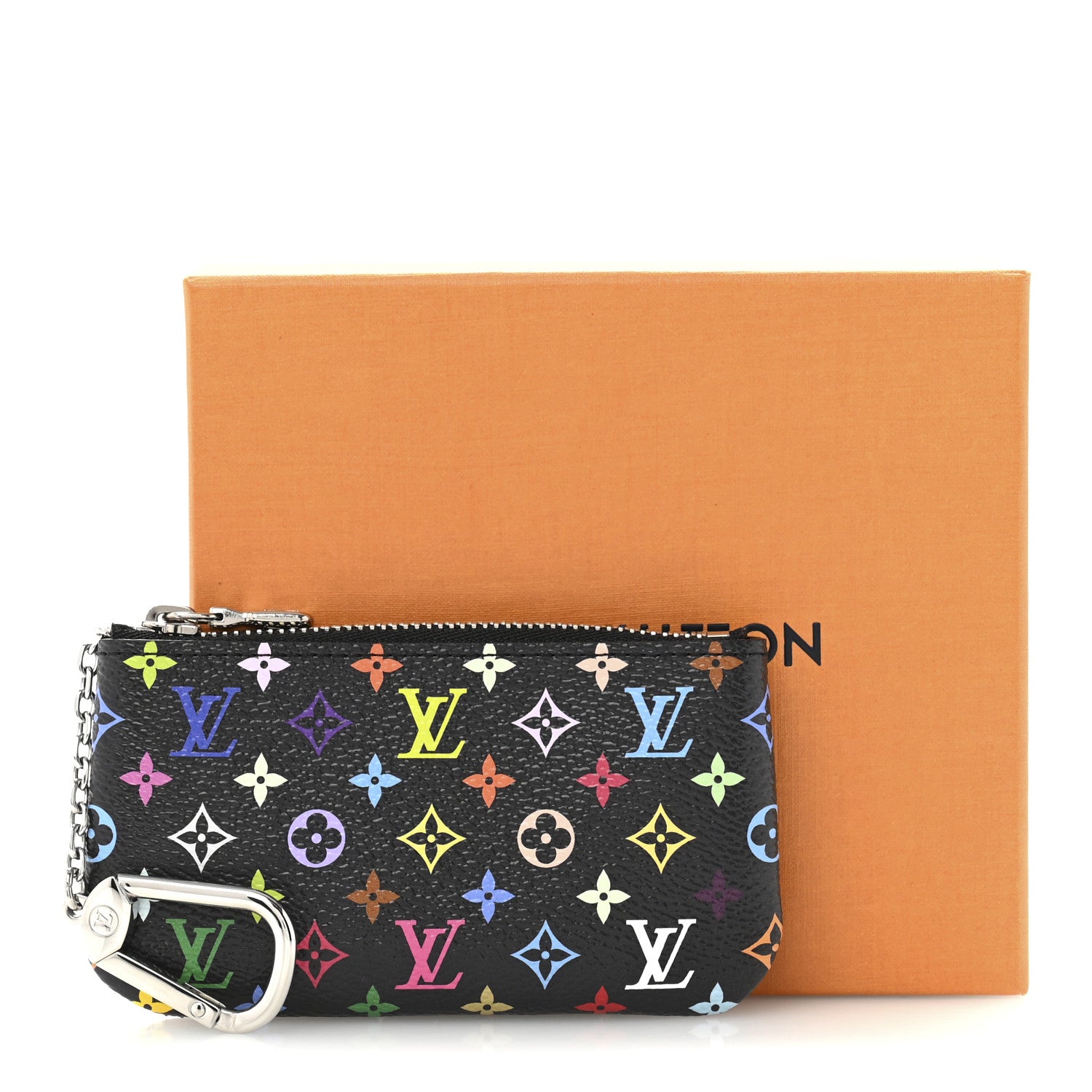 Louis Vuitton LV X TM Monogram Multicolor Key Pouch Black 9 of 9
