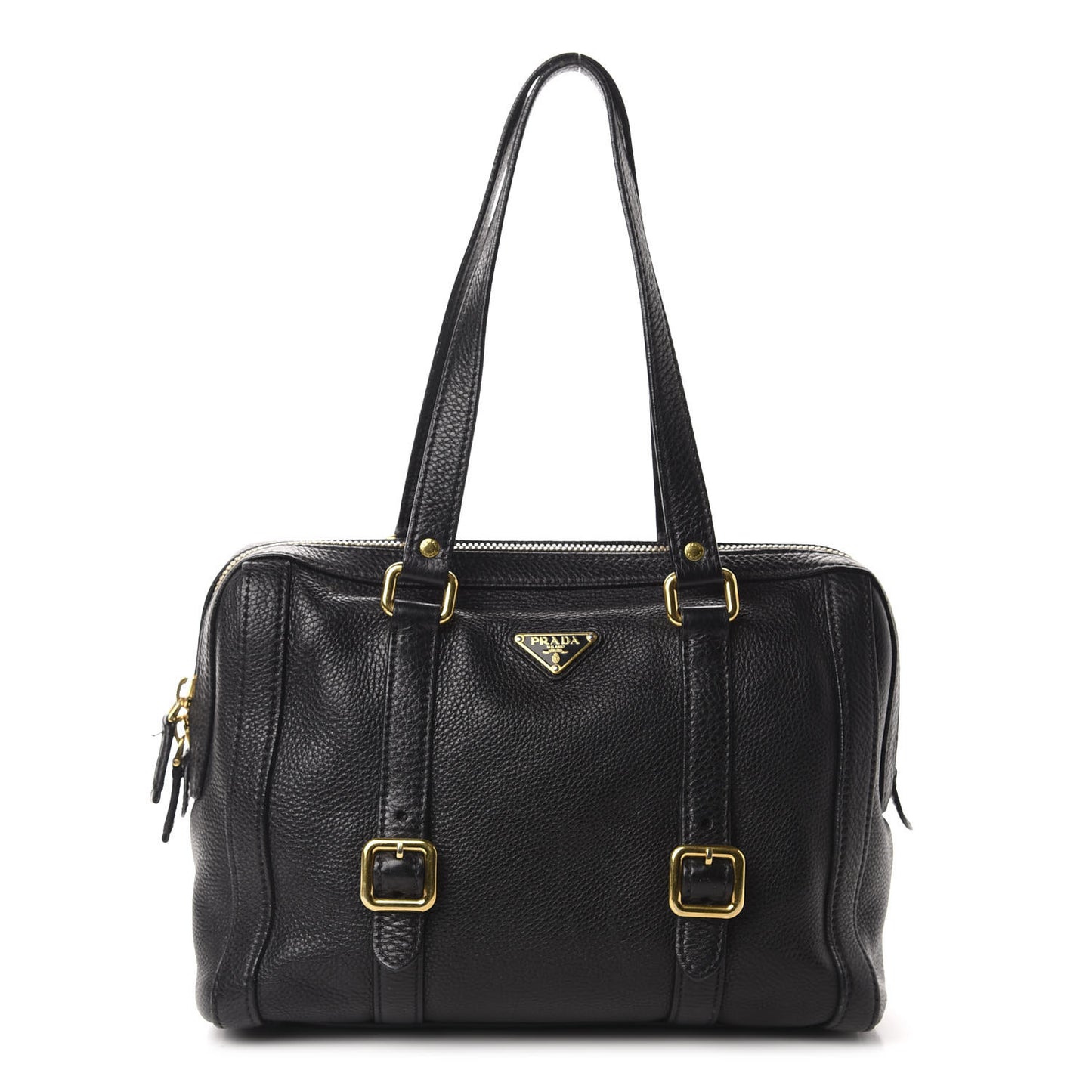 Vitello Daino Satchel Black