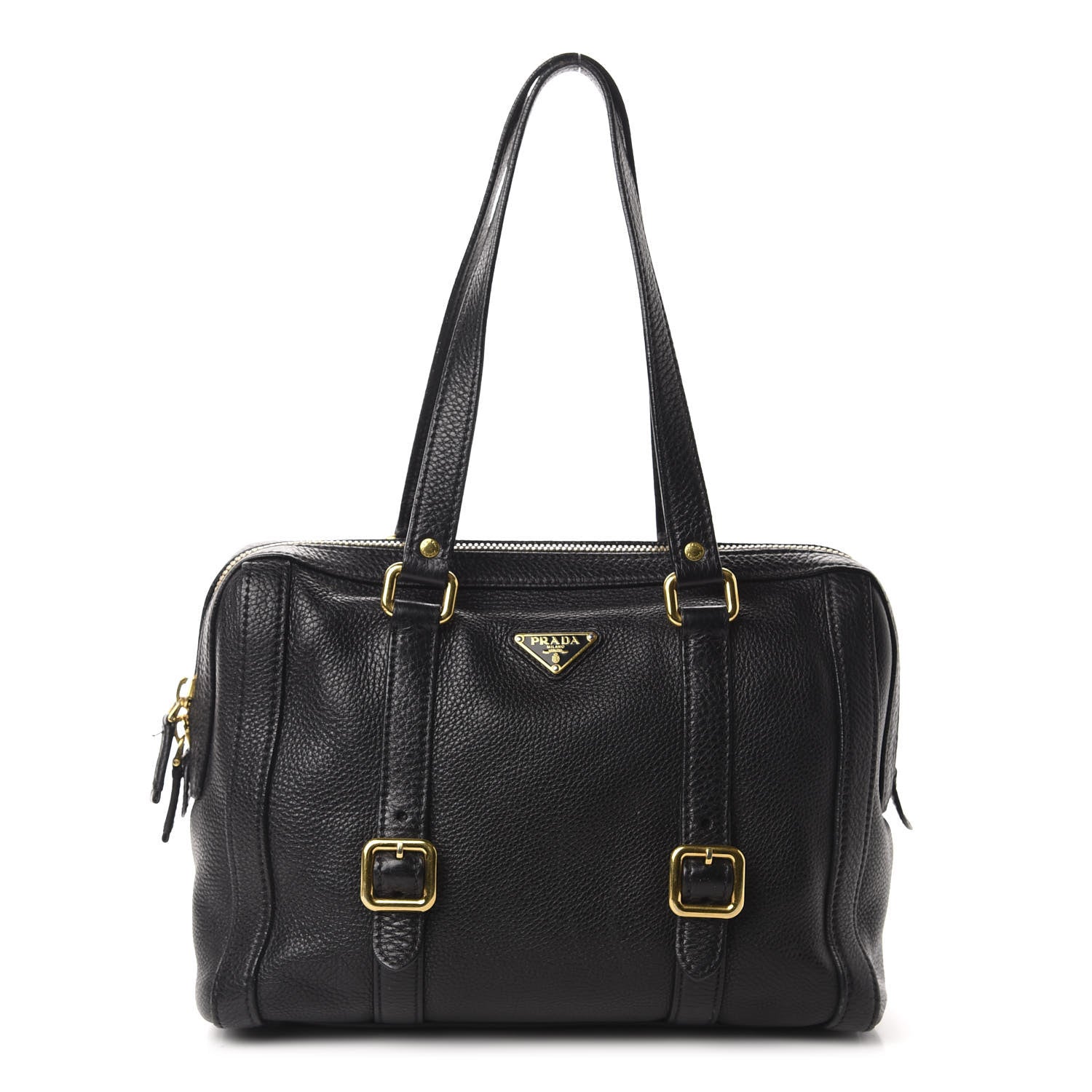 Prada Vitello Daino Satchel Black 1 of 16