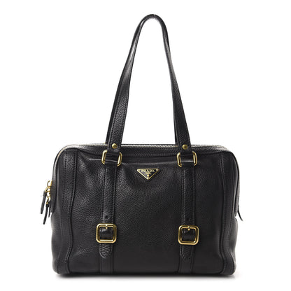 Prada Vitello Daino Satchel Black 1 of 16