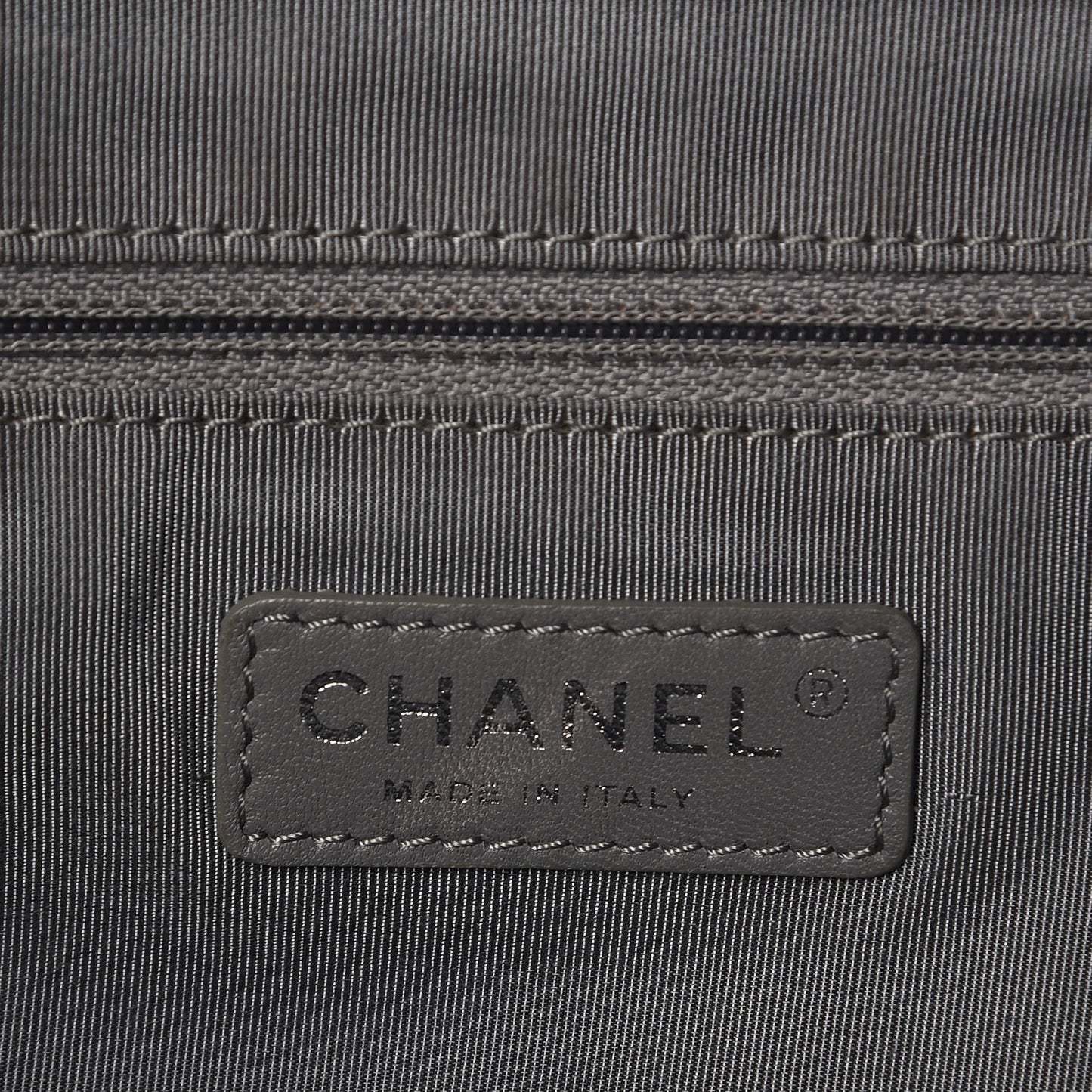 Canvas Stitched Tweed Large Tote Black
