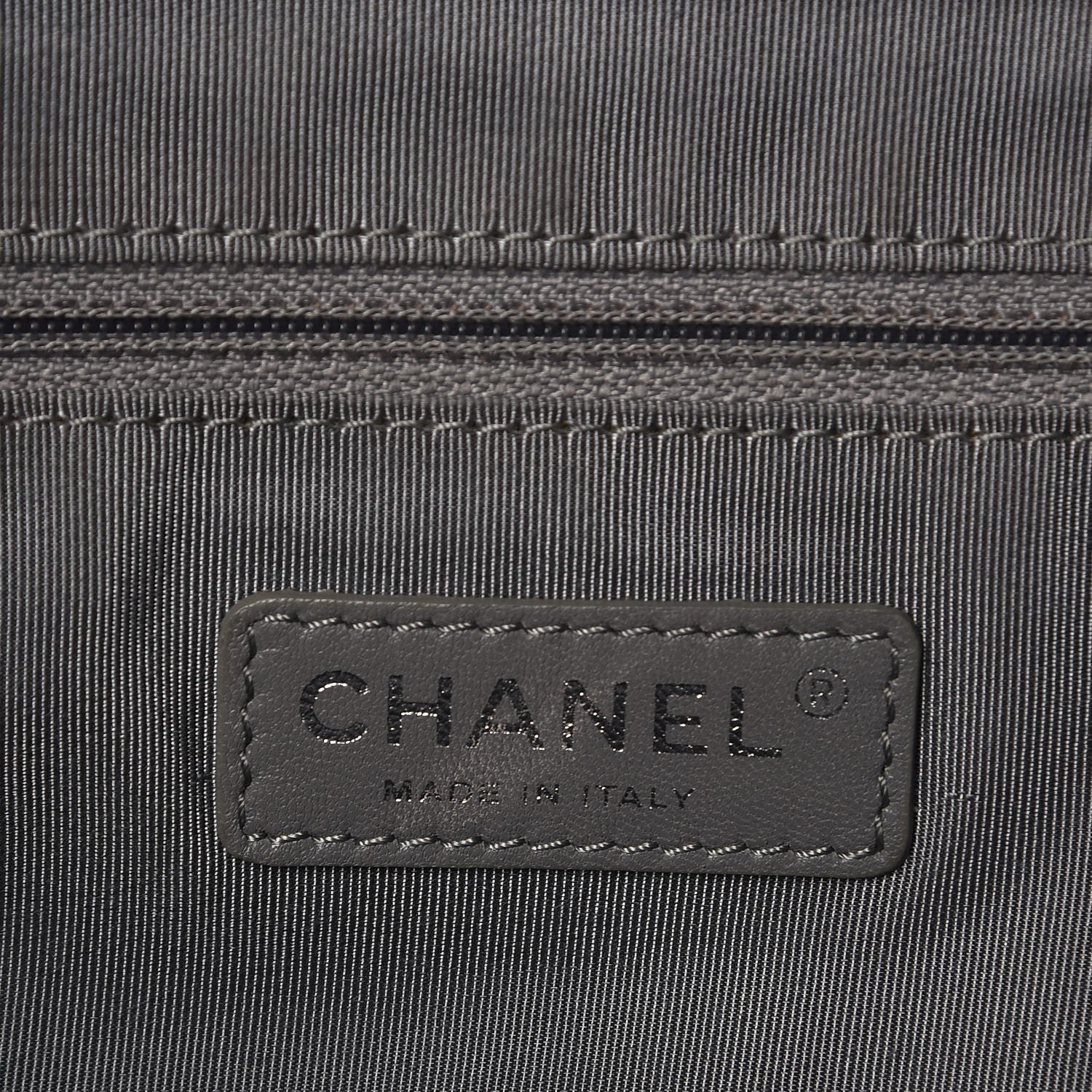 Chanel Canvas Stitched Tweed Large Tote Black 6 of 7