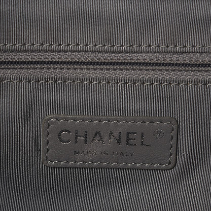 Chanel Canvas Stitched Tweed Large Tote Black 6 of 7