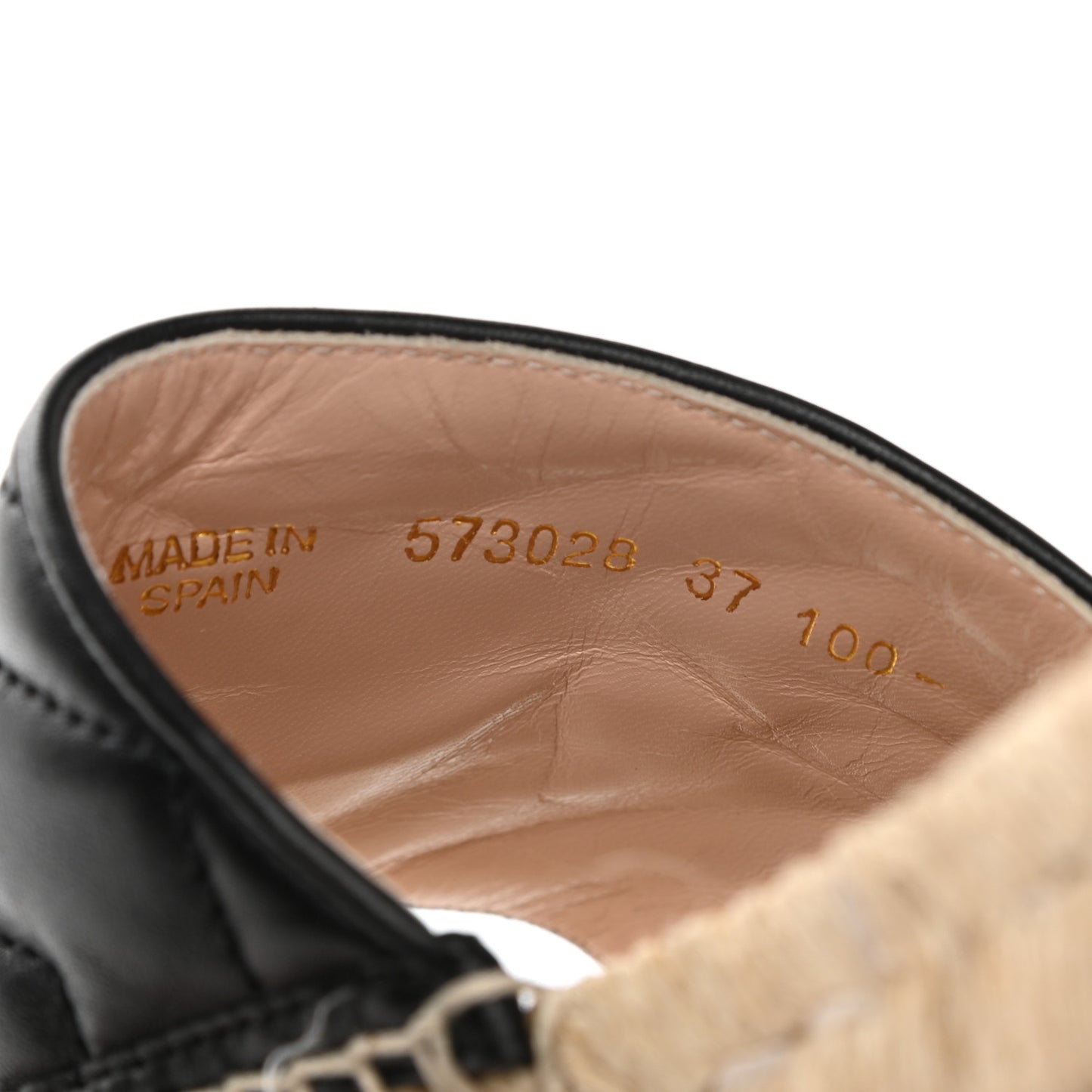 Nappa Matelasse GG Marmont Espadrille Slide Sandals 37 Black