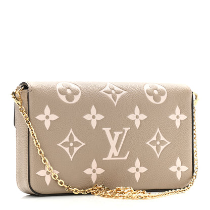 Louis Vuitton Empreinte Monogram Giant Felicie Pochette Tourterelle Creme 4 of 11