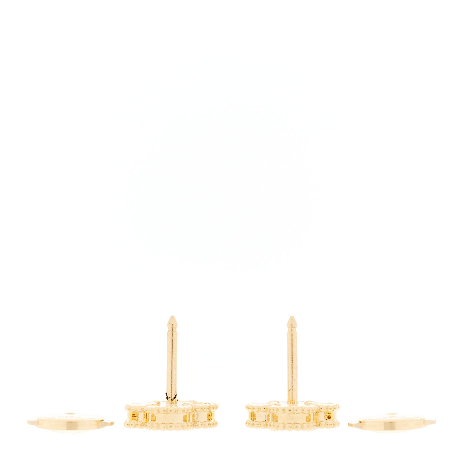 Van Cleef & Arpels 18K Yellow Gold Black Onyx Sweet Alhambra Earrings 3 of 5
