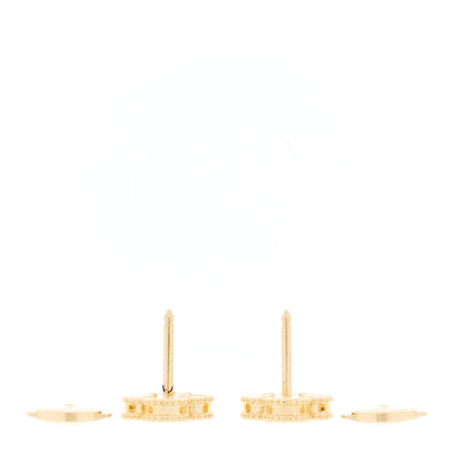 Van Cleef & Arpels 18K Yellow Gold Black Onyx Sweet Alhambra Earrings 3 of 5
