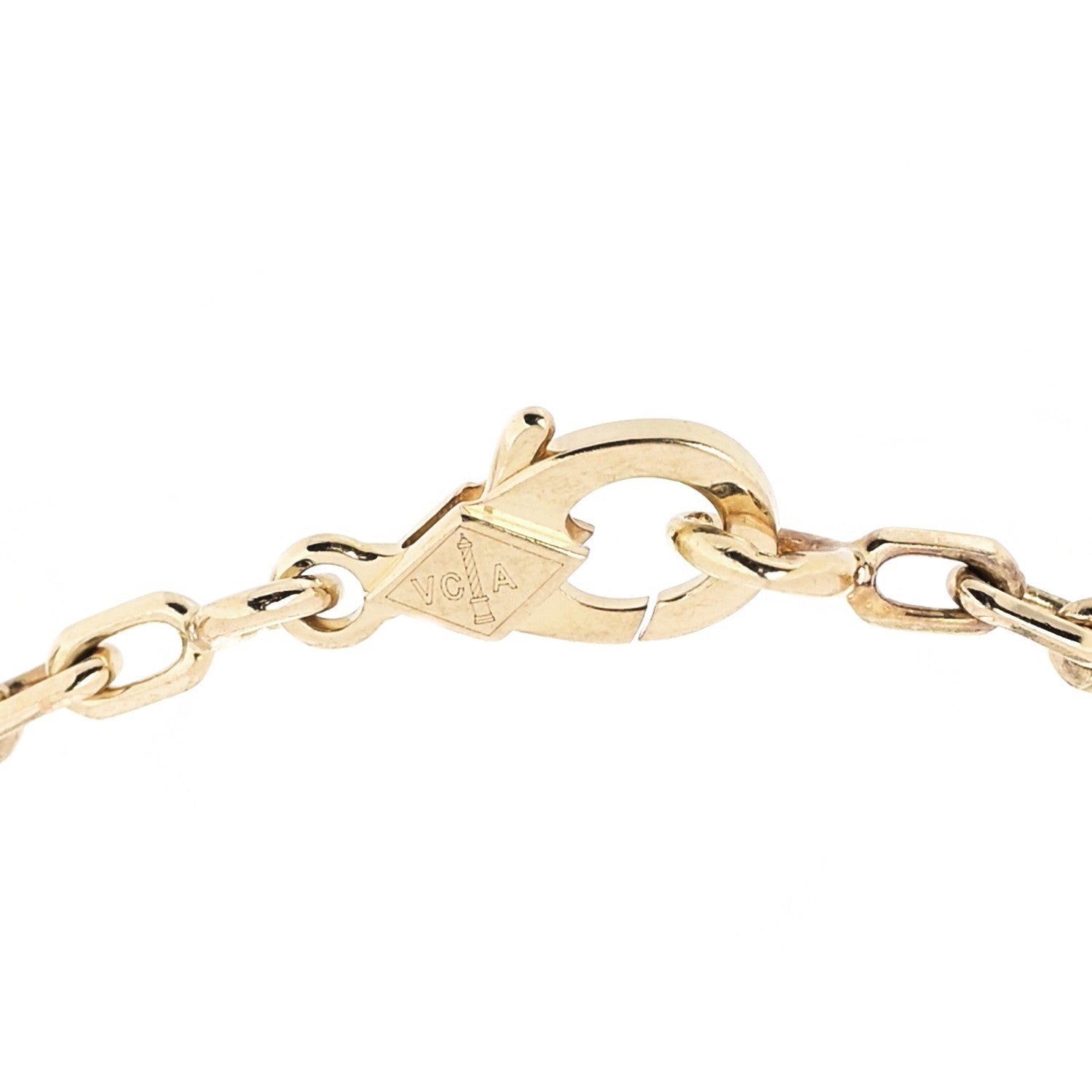Van Cleef & Arpels 18K Yellow Gold Diamond 5 Motifs Guilloche Vintage Alhambra Bracelet 3 of 5