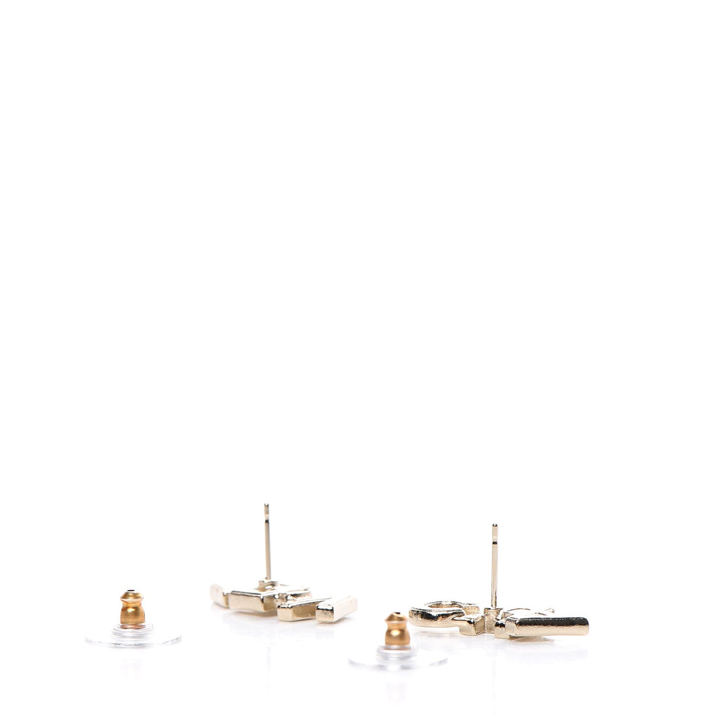 Crystal Pearl Signature Stud Earrings Gold