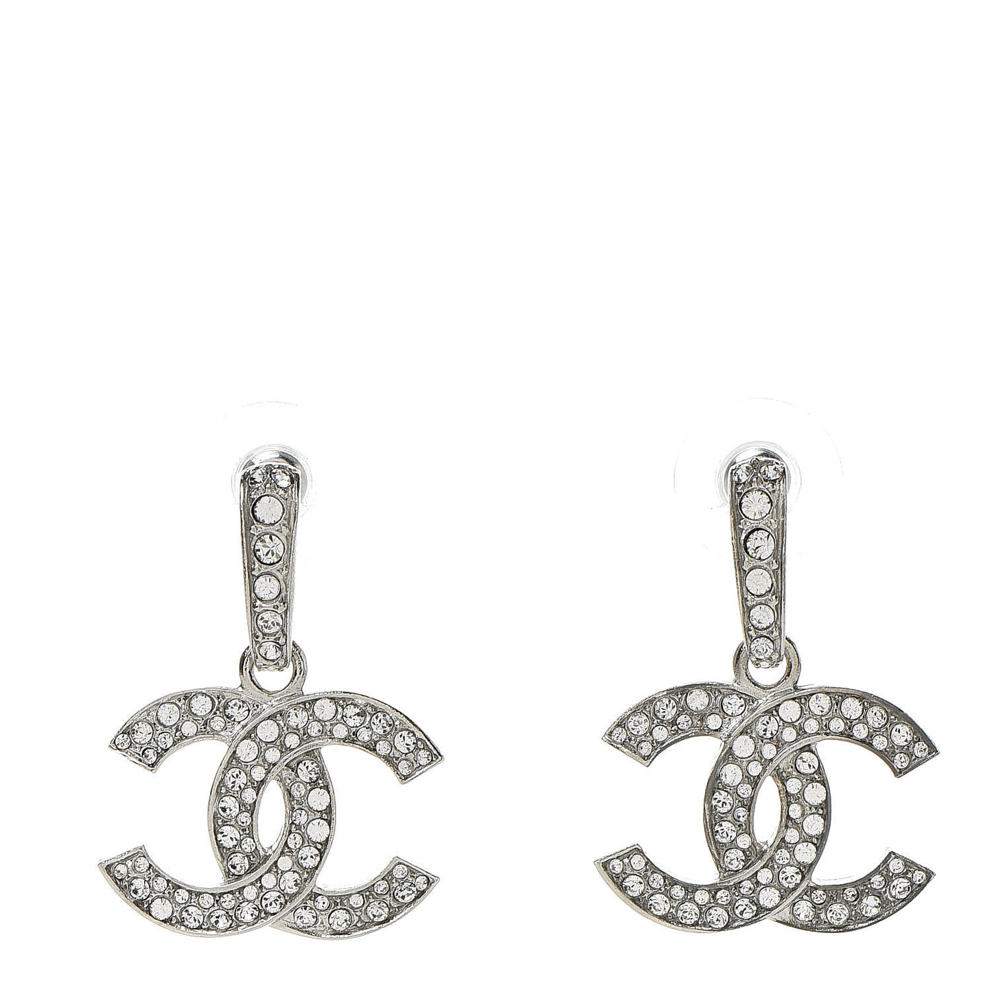 Crystal Palais Garnier CC Drop Earrings Silver