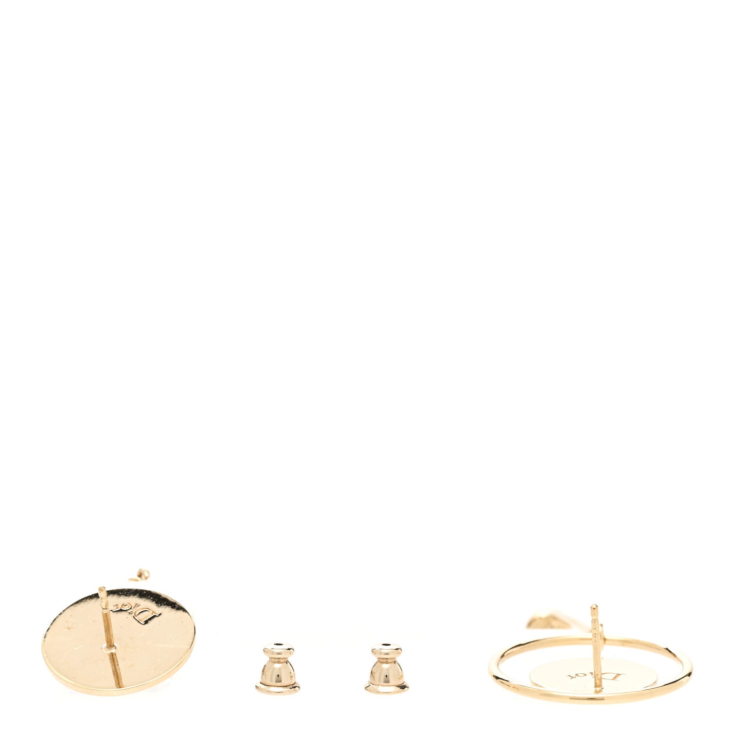 Crystal Circle Drop Earrings Gold