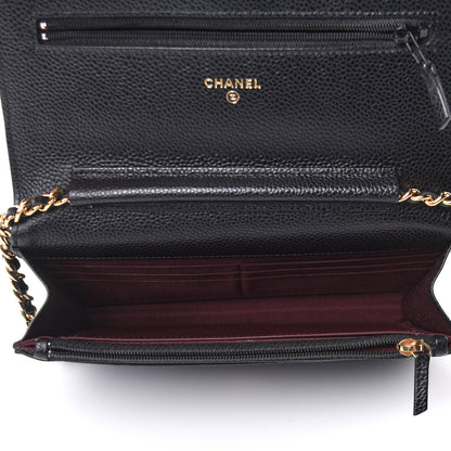 Chanel Caviar Quilted Wallet On Chain WOC Black 4 of 10