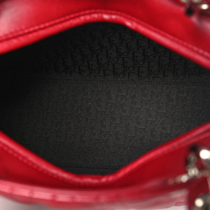 Christian Dior Lambskin Cannage Medium Lady Dior Red 5 of 13