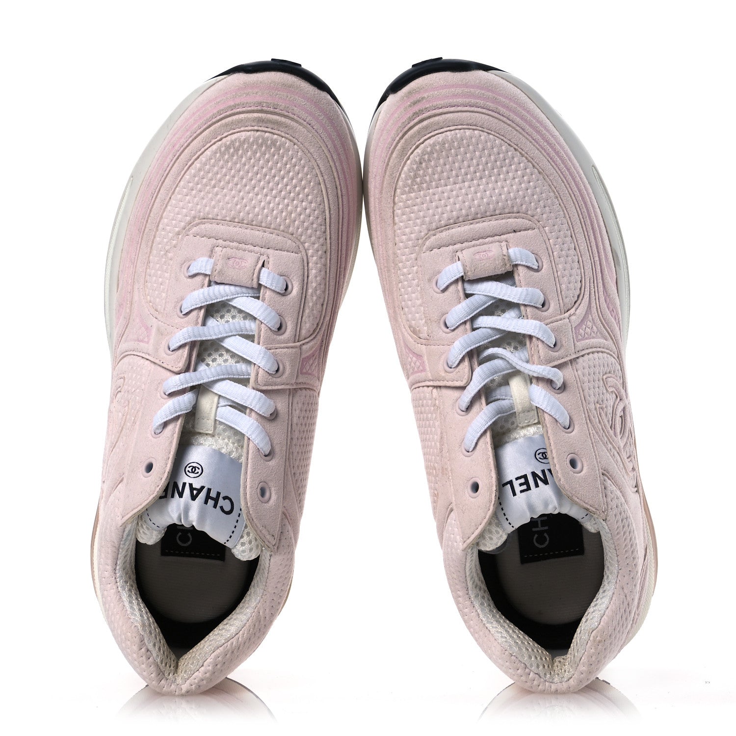 Chanel Fabric CC Womens Sneakers 35 Light Pink 2 of 15