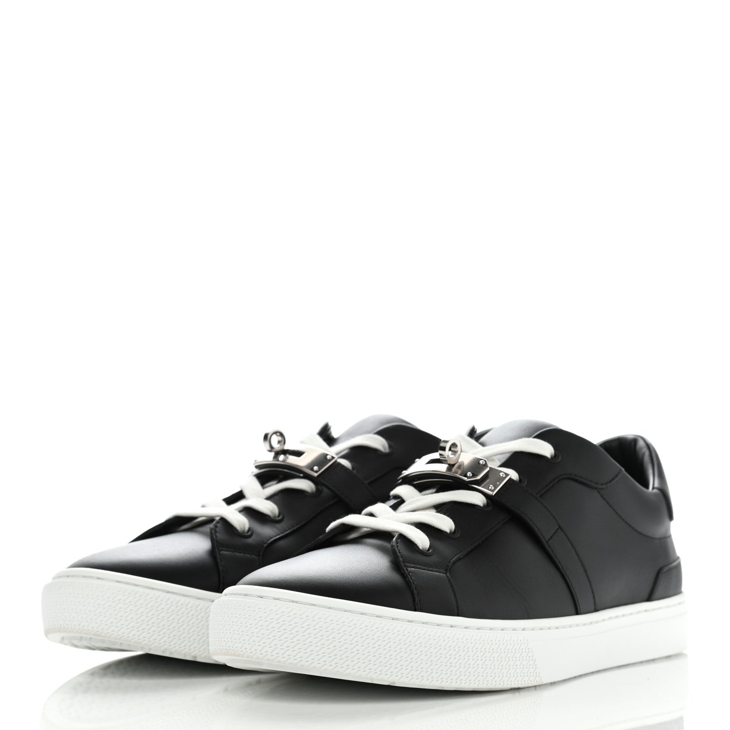 Hermes Calfskin Day Sneakers 42 Black 3 of 10