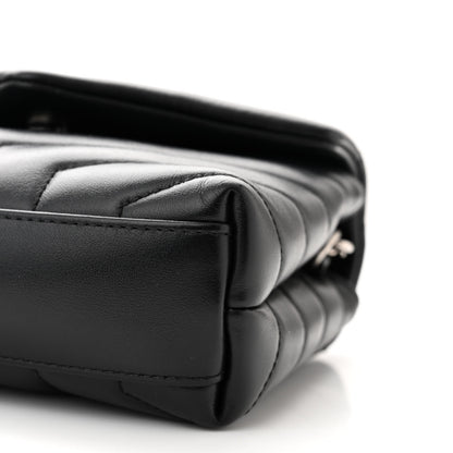 Saint Laurent Calfskin Y Quilted Monogram Toy Loulou Crossbody Bag Black 10 of 12