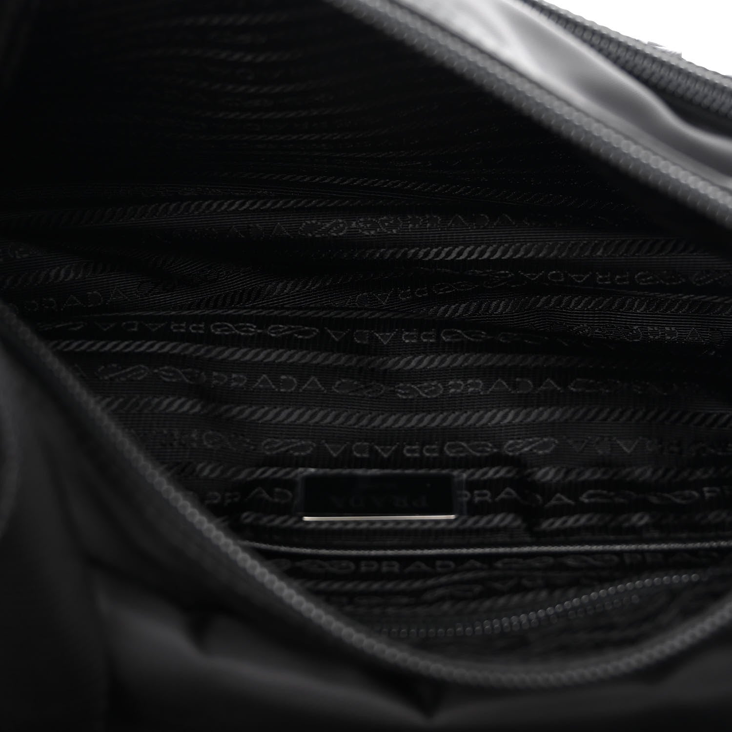 Prada Re-Nylon Vela Saffiano Pocket Double Buckle Messenger Shoulder Bag Black 5 of 11