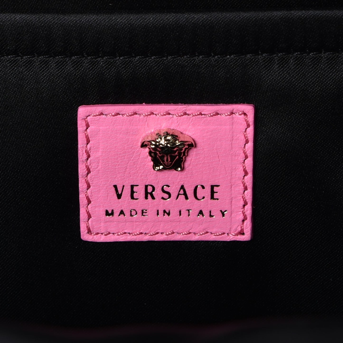 Calfskin Palazzo Medusa Backpack Pink