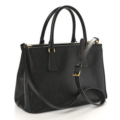 Prada Saffiano Medium Galleria Double Zip Tote Black 3 of 13
