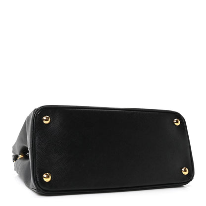 Prada Saffiano Small Galleria Double Zip Tote Black 4 of 10