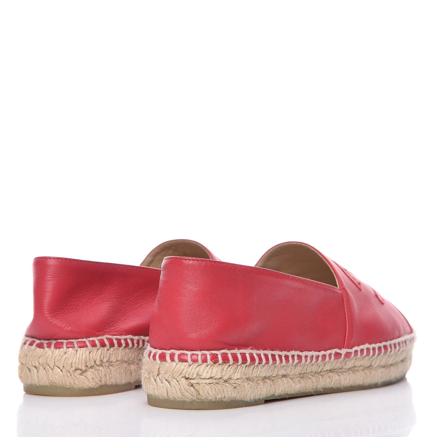 Chanel Lambskin CC Espadrilles 39 Red 4 of 11