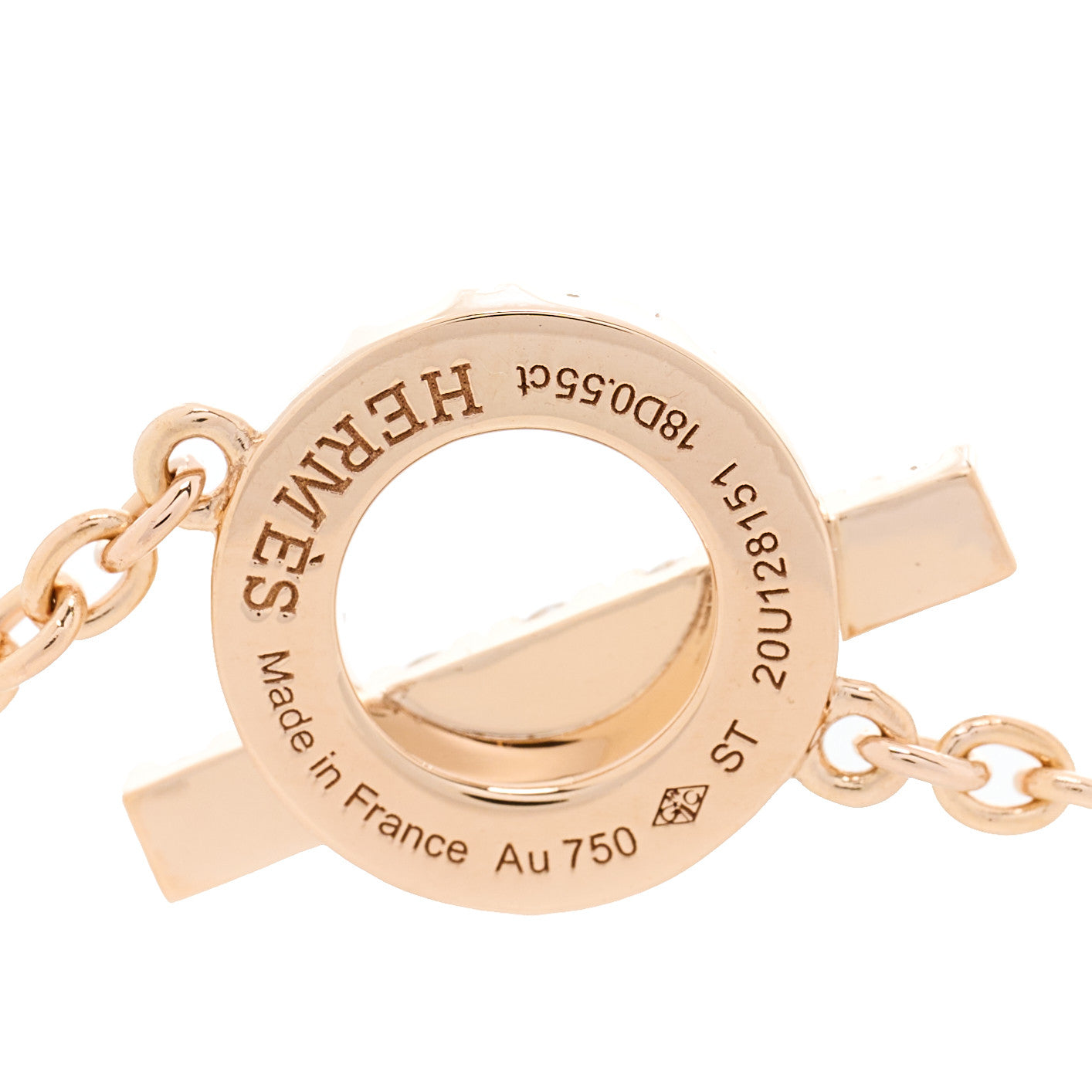 Hermes 18K Rose Gold Diamond Finesse Bracelet ST 3 of 3