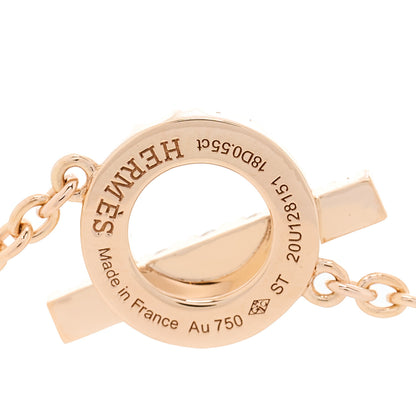 Hermes 18K Rose Gold Diamond Finesse Bracelet ST 3 of 3