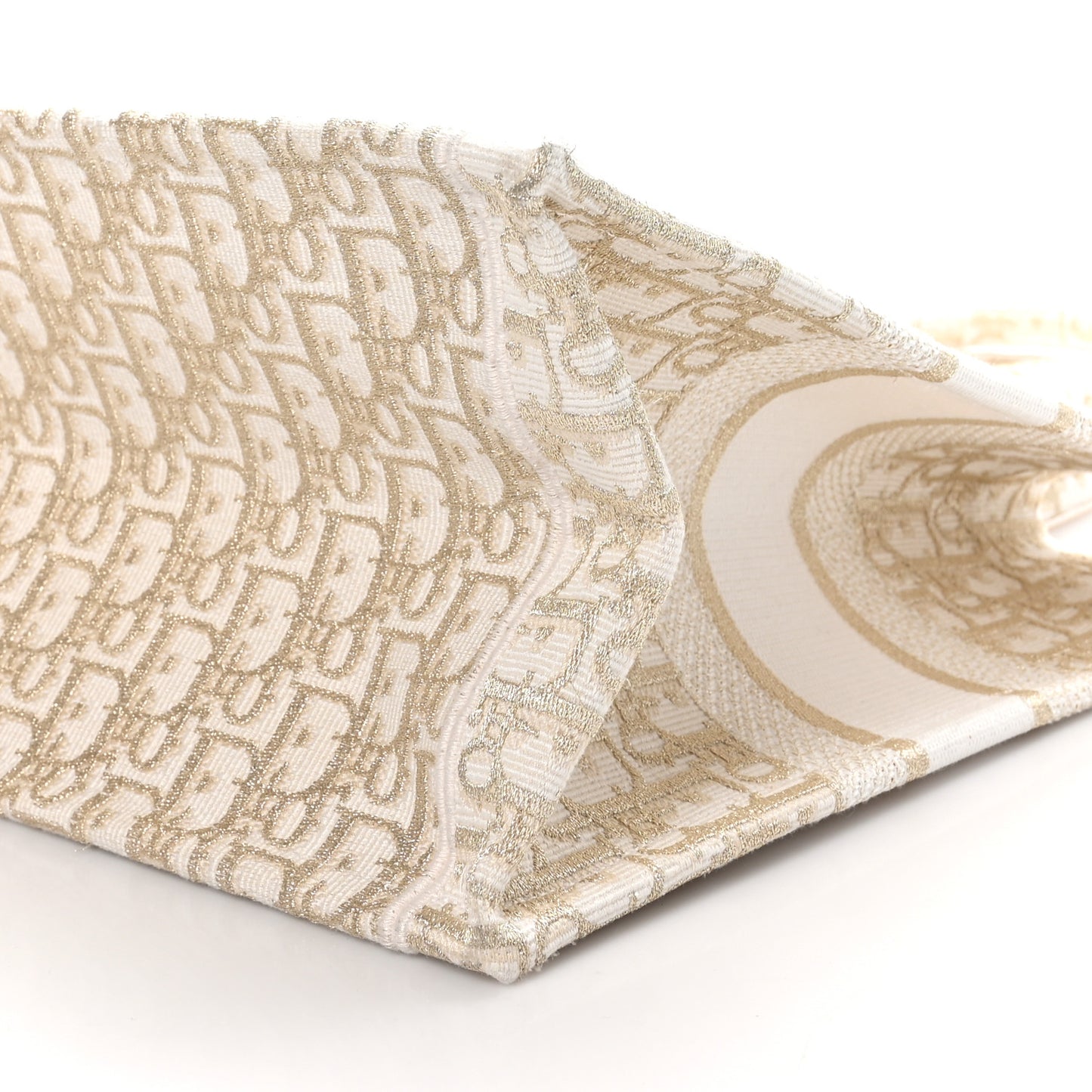 Oblique Medium Book Tote Gold Multicolor