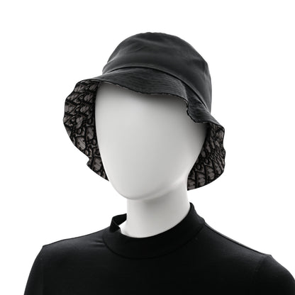 Christian Dior Oblique Reversible Teddy-D Brim Bucket Hat 57 Black 2 of 13