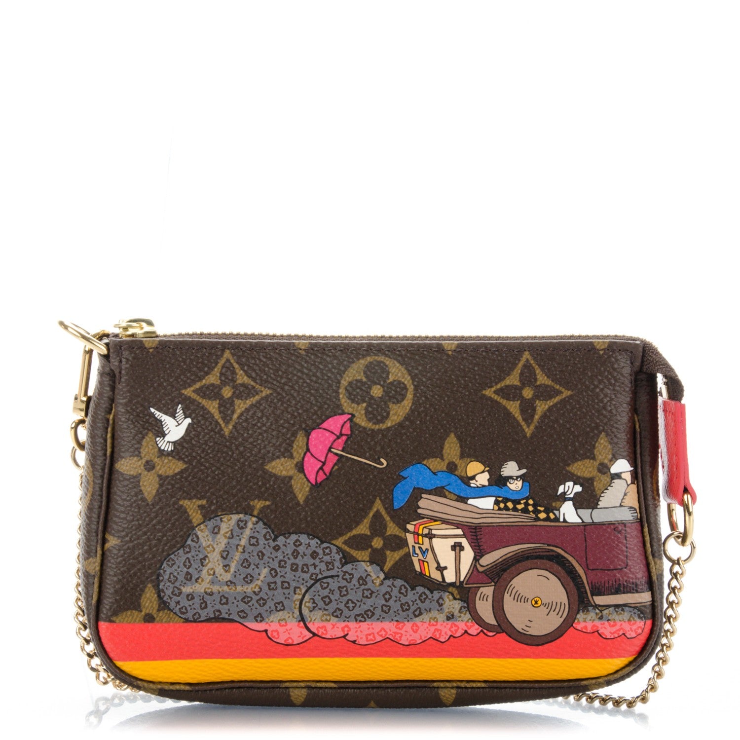 Louis Vuitton Damier Ebene 2015 Christmas Animation Mini Pochette Accessories 1 of 7