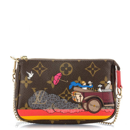 Louis Vuitton Damier Ebene 2015 Christmas Animation Mini Pochette Accessories 1 of 7