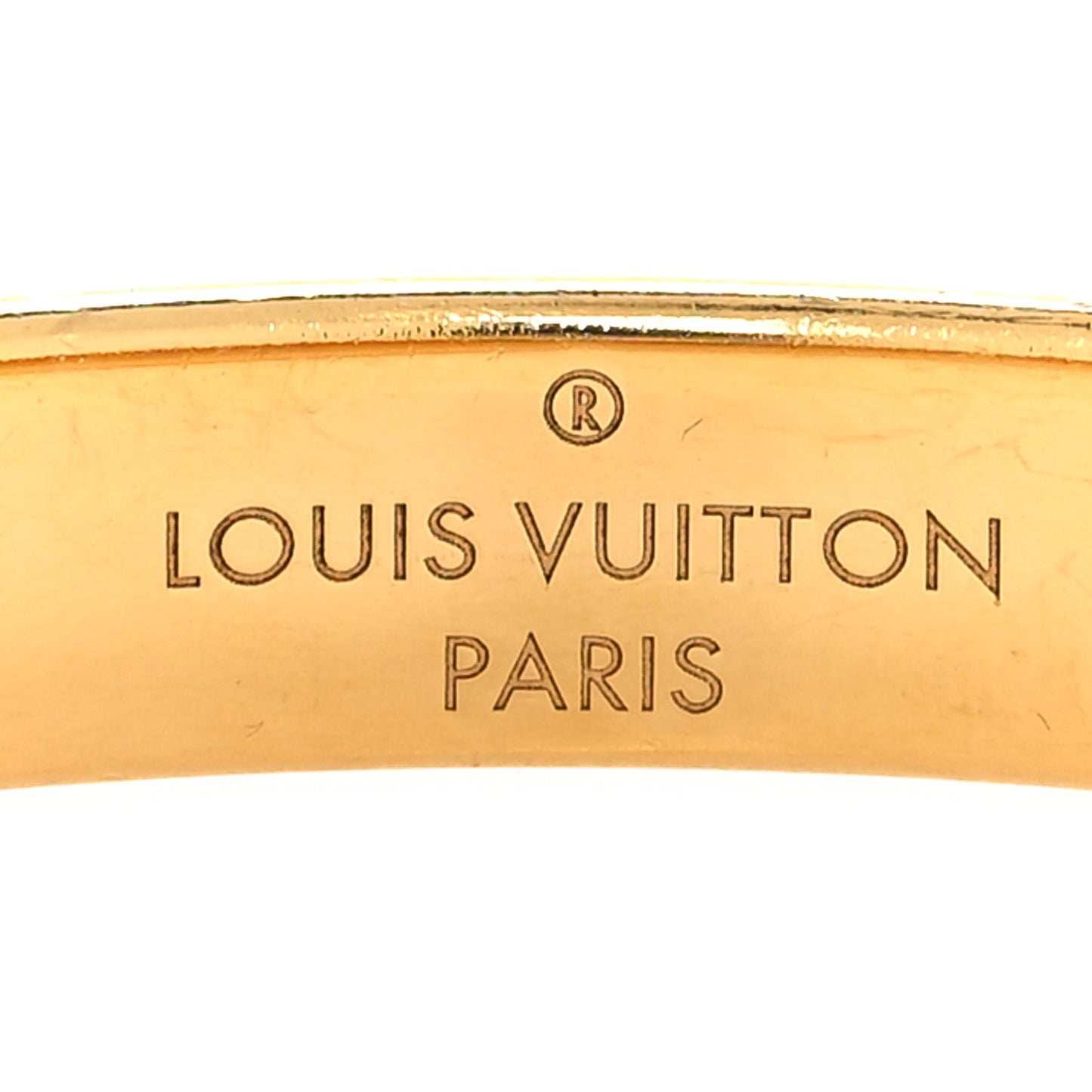 Brass Monogram Nanogram Cuff M Gold