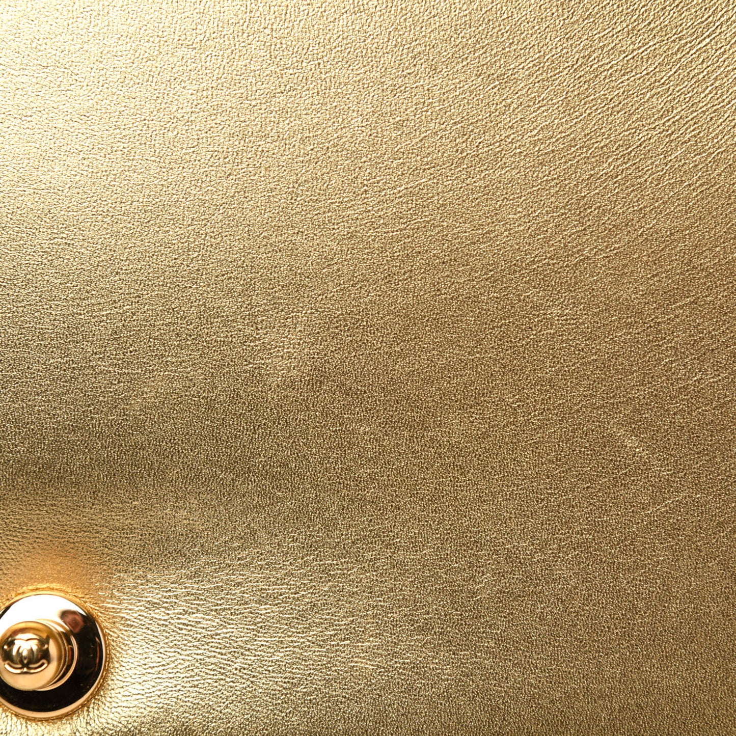 Metallic Lambskin Embossed Medium Cube Boy Flap Gold
