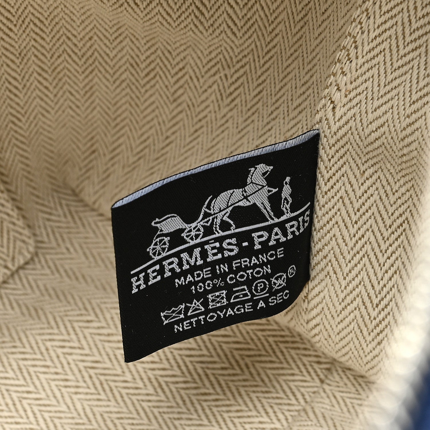 Hermes Canvas Large Bride-A-Brac Pouch Marine 6 of 7
