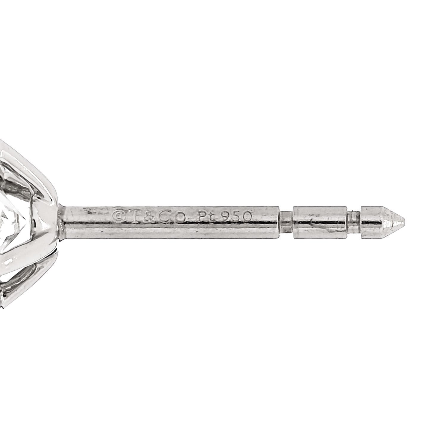 Tiffany Platinum Diamond .84ctw Soleste Earrings 4 of 6
