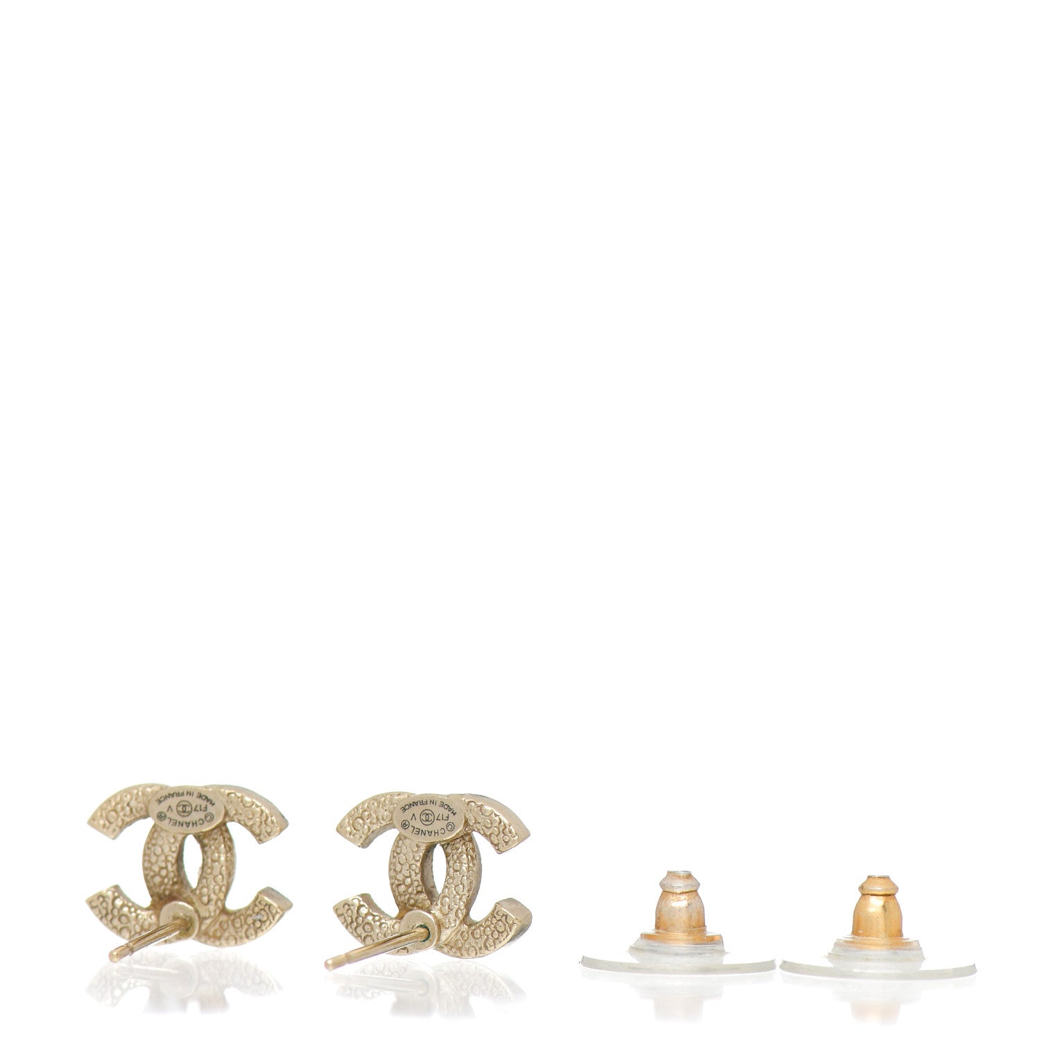 Chanel Crystal Mini CC Earrings Gold 3 of 4