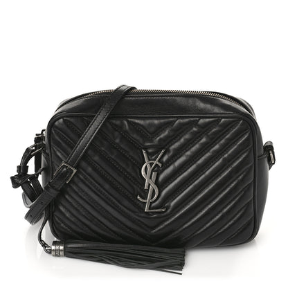 Saint Laurent Calfskin Matelasse Monogram Lou Camera Bag Black 1 of 11
