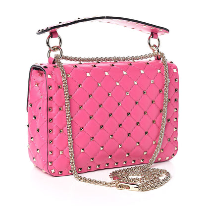 Valentino Garavani Nappa Medium Rockstud Spike Shoulder Bag Pink Orchid 3 of 11
