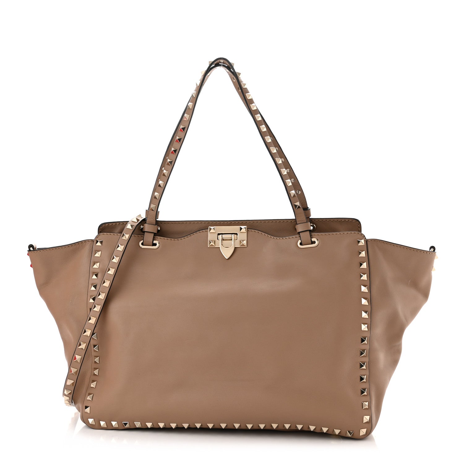 Valentino Garavani Vitello Medium Rockstud Tote Alpaca 1 of 9