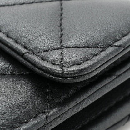 Chanel Lambskin Quilted Medium Flap Wallet So Black 13 of 17