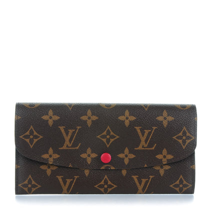 Louis Vuitton Monogram Emilie Wallet Red 1 of 8