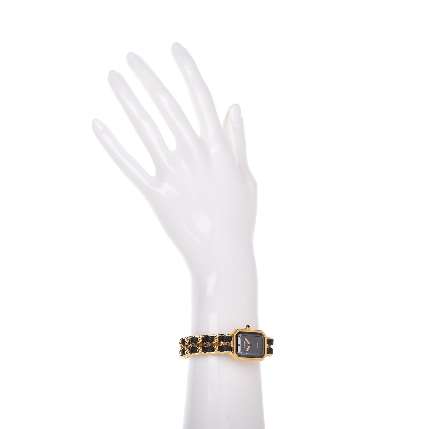 Chanel Stainless Steel Lambskin 20mm Chain Premiere Quartz Watch Gold L 2 of 6