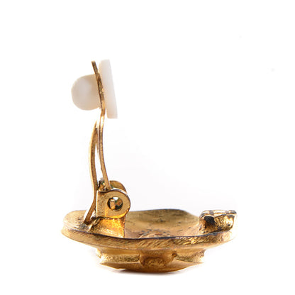 Chanel CC Clip On Earrings Gold 3 of 4