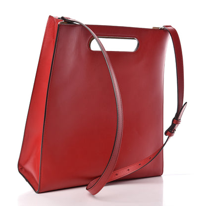 Gucci Calfskin Embossed Medium XL Tote Red 3 of 15