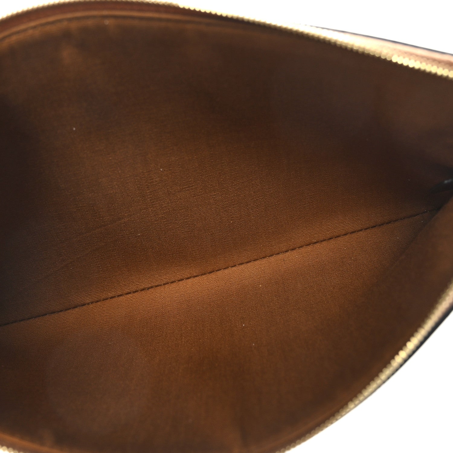 Celine Triomphe Canvas Lambskin Small Pouch Tan 5 of 7